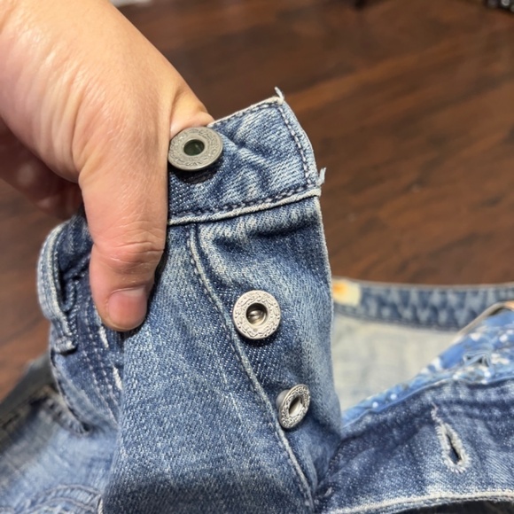 ANTIK DENIM JEANS Vintage 90s Y2K Fashion  embroidered back pocket size 28 EUC - Picture 7 of 16